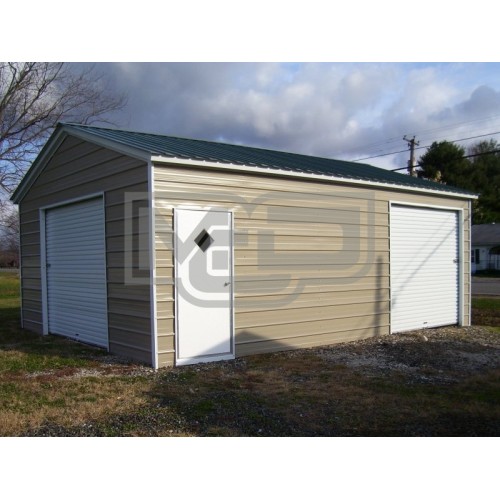 Single Car Garage | Vertical Roof | 18 x 26L x 9H | Metal Garage